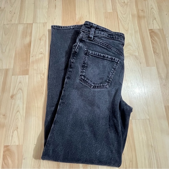 Express Black Relaxed High Waisted Tapered Denim Jeans Size 0S - Picture 9 of 9